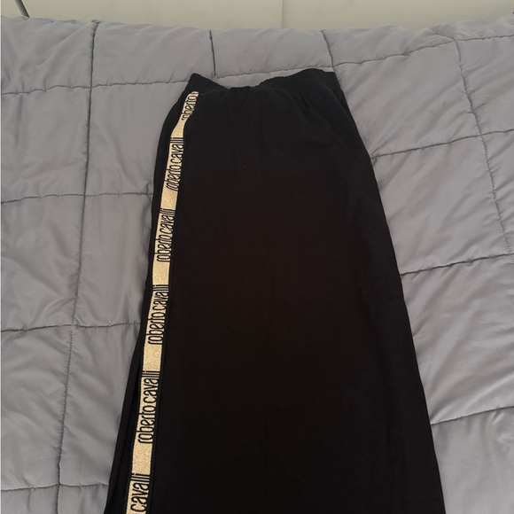 Roberto Cavalli Black Skirt with Gold Logo Detail - Picture 1 of 5